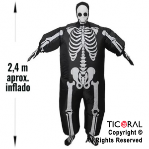 DISFRAZ INFLABLE ESQUELETO ADULTO 2.4 MT X 1